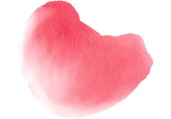 Red Watercolor Stain Paper Texture PNG Element  On Transparent background