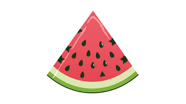 Watermelon with Geometric Patterns - Modern Food Vector