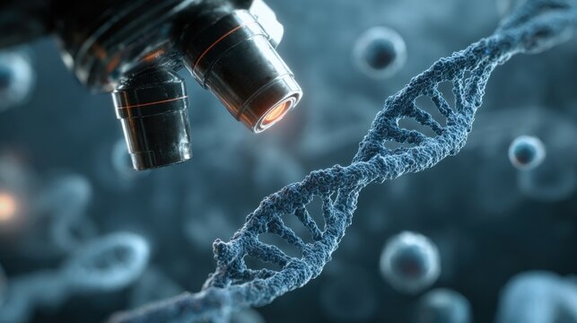microscope dna cells science research