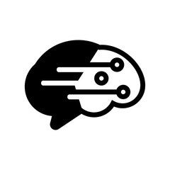 logo design combination of a brain tech