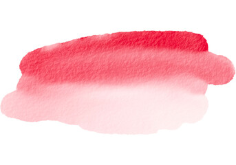 Red Watercolor Stain Paper Texture PNG Element  On Transparent background
