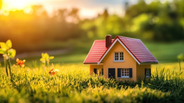 h*o様 house on the hill Yellow flower 90s house on the hill Yellow flower 90size A house sits in the middle