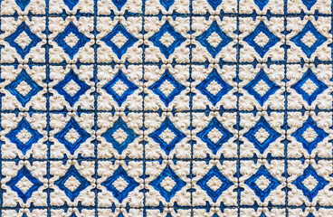 Traditional Portuguese tiles or azulejos. Perfect vintage background.