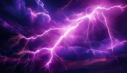 lightning purple lightning against a dark background with a stormy sky thunderstorm electric light effects thunder storm