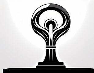 a simple black and white image showing a bitcoin symbol on a plain white background silhouette