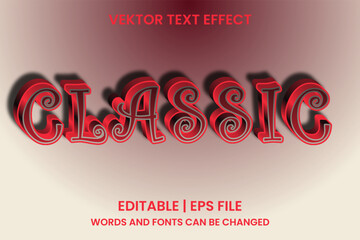 classic editable text effect
