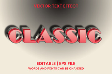 classic editable text effect
