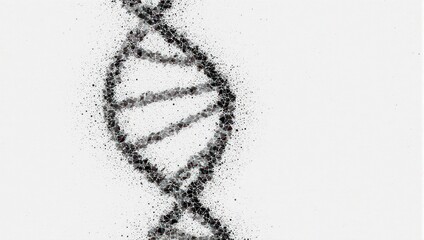 Abstract DNA strand illustration for science and technology themes, perfect for modern medical presentations and innovative biotech campaigns, sleek and modern