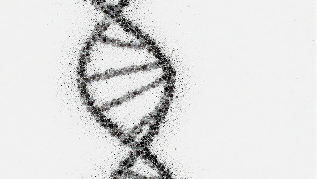 Abstract DNA strand illustration for science and technology themes, perfect for modern medical presentations and innovative biotech campaigns, sleek and modern