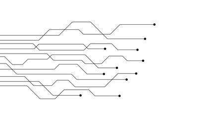 Abstract futuristic circuit board Illustration, Circuit board with various technology elements. Circuit board pattern for technology background. Vector illustration