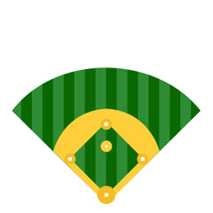 Baseball field aerial view for tactical plays