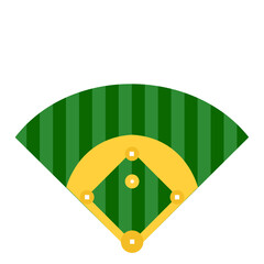 Baseball field aerial view for tactical plays