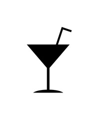 Simple black silhouette of a coffee cup and saucer.