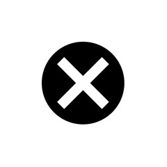 A black circle with a white diagonal line running from the upper right to the lower left.