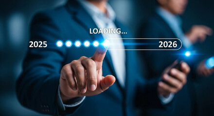 2025 to 2026 Loading Progress Business Concept