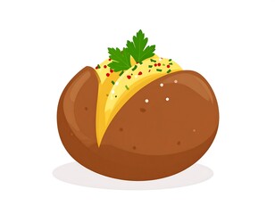 Baked potato with topping