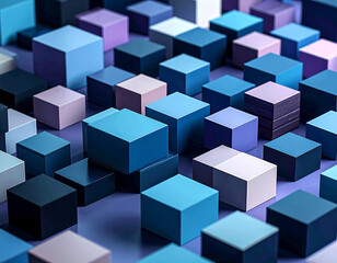 Fototapeta premium Abstract fluid, pastel, flowing shapes: Abstract pastel cube in fluid motion create an elegant look and fashion forward visual style and evoke sense of calm