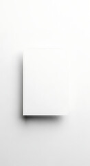 White Blank Card with Subtle Shadow on a Clean White Background