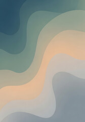 Soft Flowing Abstract Waves in a Blend of Serene Pastel Colors