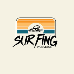 Surfing Paradise Retro summer beach design