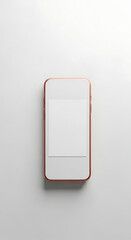 Modern Smartphone Mock up with Blank White Screen on Clean Background