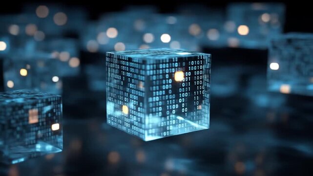 Digital cubes with binary code
