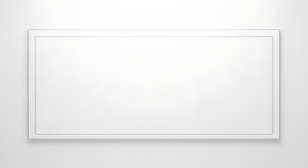 Clean Blank White Frame Mockup on Minimalist Wall Background