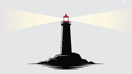 Lighthouse Silhouette Vector — High-Quality Black Icon