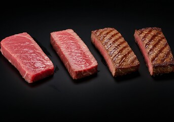 Meat cooking levels Of steak