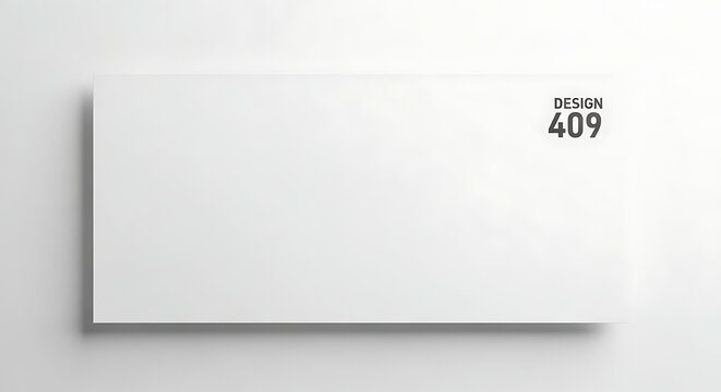 Minimalist Blank White Card with Design 409 Text Mockup