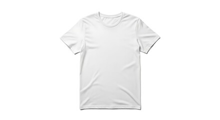 Blank white t-shirt mockup isolated on seamless white for apparel design and branding