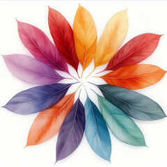 An abstract design featuring a feather that can be u sed for an icon, logo or emblem.