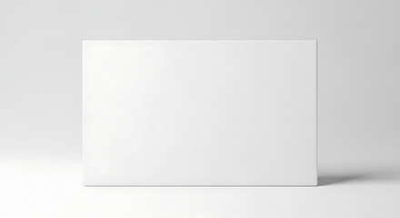 Clean White Square Box Mockup Standing Against Neutral Grey Background