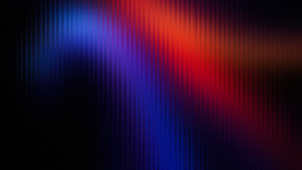 Abstract glowing light streaks of blue and red against a dark background with pixelated texture