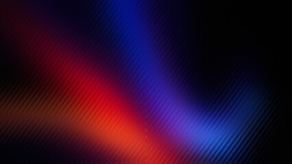 Abstract streaks of vibrant red and blue light blend and flow across a dark background creating a dynamic visual effect