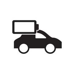 Solid EV Car with Square Full Battery Charge Display