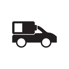 Solid Glyph Electric Car Charging Status Display Icon