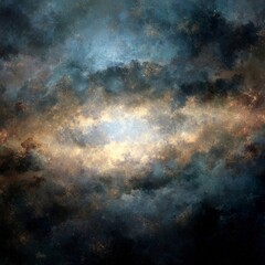 Obraz premium Ethereal Cosmic Nebula with Vibrant Colors and Glowing Stardust