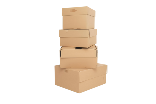 Stack of cardboard boxes for moving or shipping offers packaging solutions and organizational efficiency, ready for relocation and storage needs