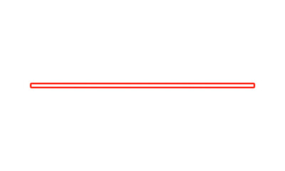 Simple red line isolated on transparent background for design and decoration use