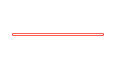 Simple red line isolated on transparent background for design and decoration use
