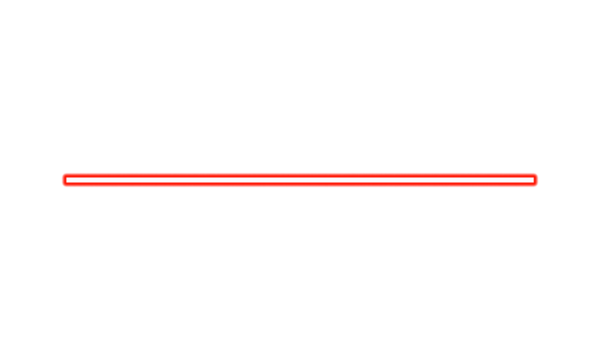 Simple red line isolated on transparent background for design and decoration use