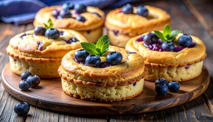 Gourmet Blueberry Tarts Delightful Bites