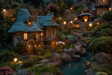 Fototapeta premium enchanting scene where ai narrates magical fairy tale filled with vivid emotions and wonder