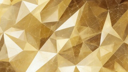 Captivating abstract golden geometric pattern with subtle light reflections and intricate network lines, evoking luxury and sophisticated design.