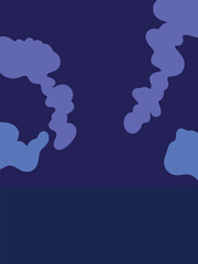 Abstract Night Sky with Clouds Background