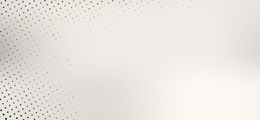 Elegant off-white backdrop with a contemporary halftone pattern showcasing varying density of small, black dots on the upper left, creating a modern and stylish aesthetic