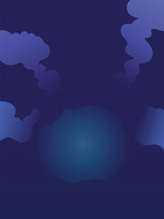 Fototapeta premium Clouds in the Night Sky Background