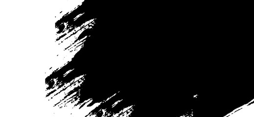 Dramatic black paint stroke texture overlays a clean white background, creating a bold and modern graphic element perfect for striking visual designs and artistic projects