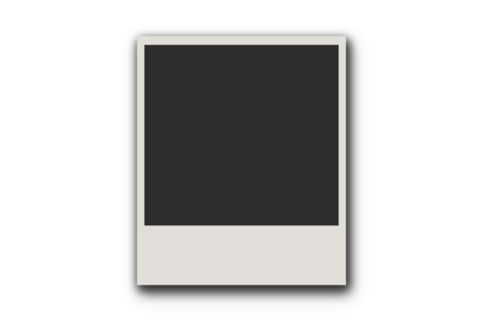 Blank retro photo frame template in polaroid style for mockup, scrapbook, gallery, poster, memory and digital design